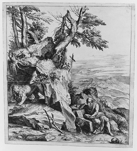 St Jerome in the Desert by Cornelis Cort