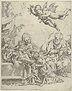 Flaminio Torre (Torri) | The Virgin Appearing to Saint Jerome (recto ...