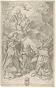 Flaminio Torre (Torri) | The Virgin Appearing to Saint Jerome (recto ...