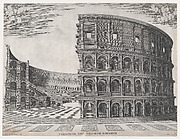 Giovanni Ambrogio Brambilla | Section and elevation of the Colosseum in ...