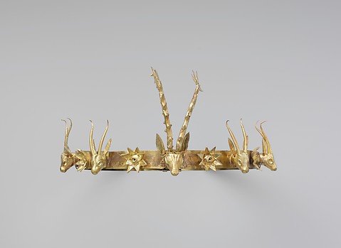 Image for Headband with Heads of Gazelles and a Stag Between Stars or Flowers