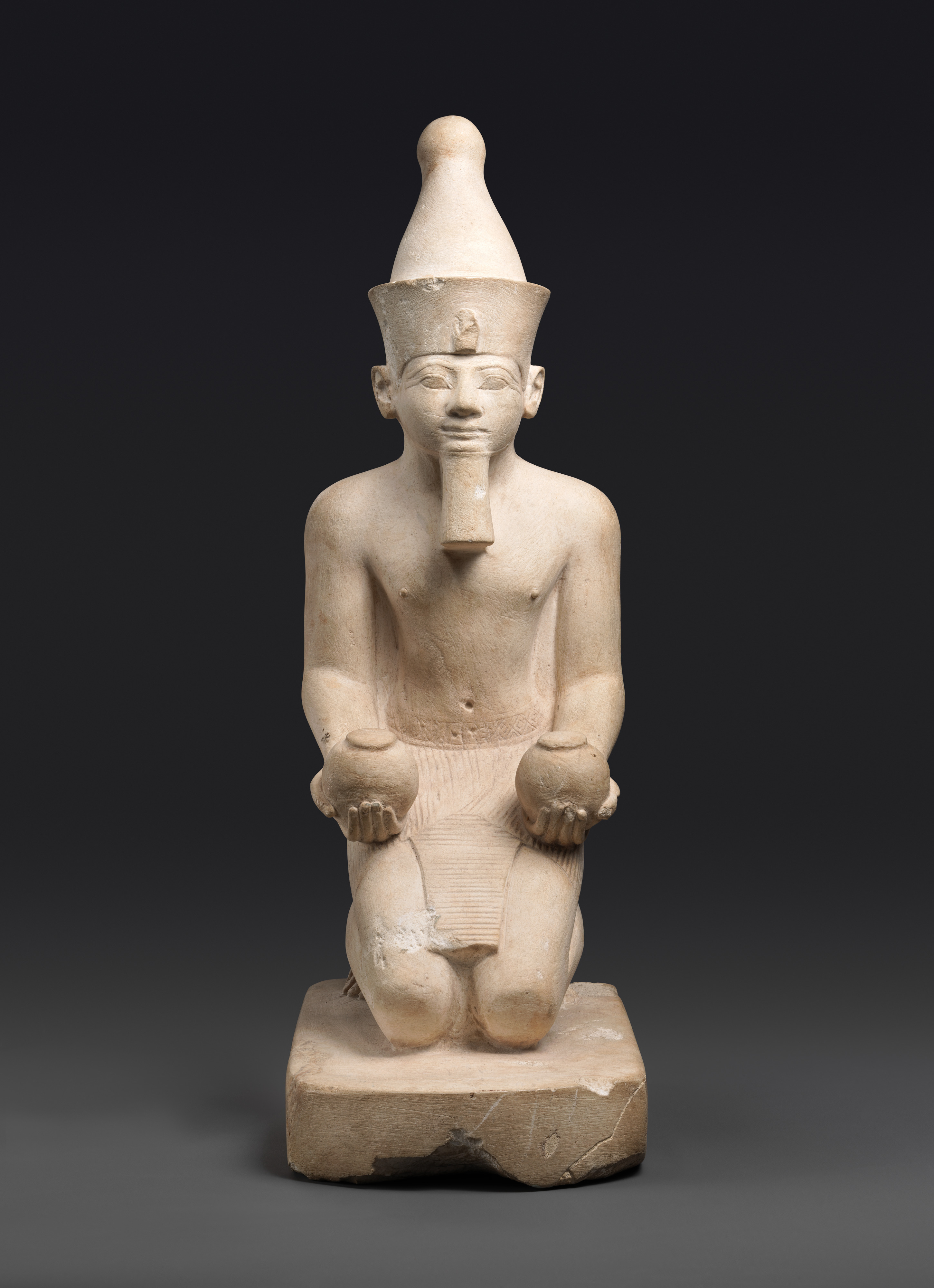 Amenhotep II in the Double Crown, Kneeling and Offering | New Kingdom ...