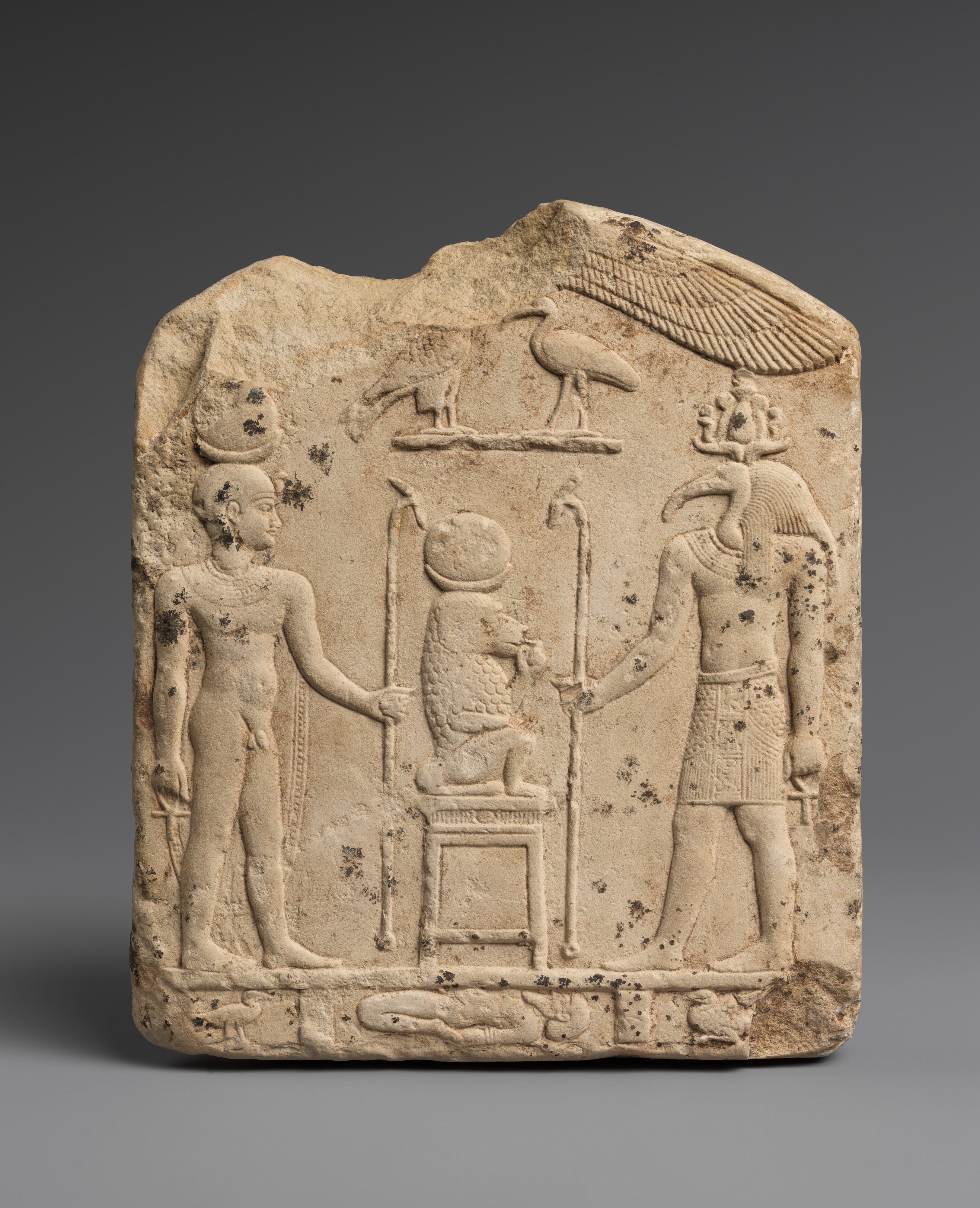 Two-sided stela of pluriform Thoth