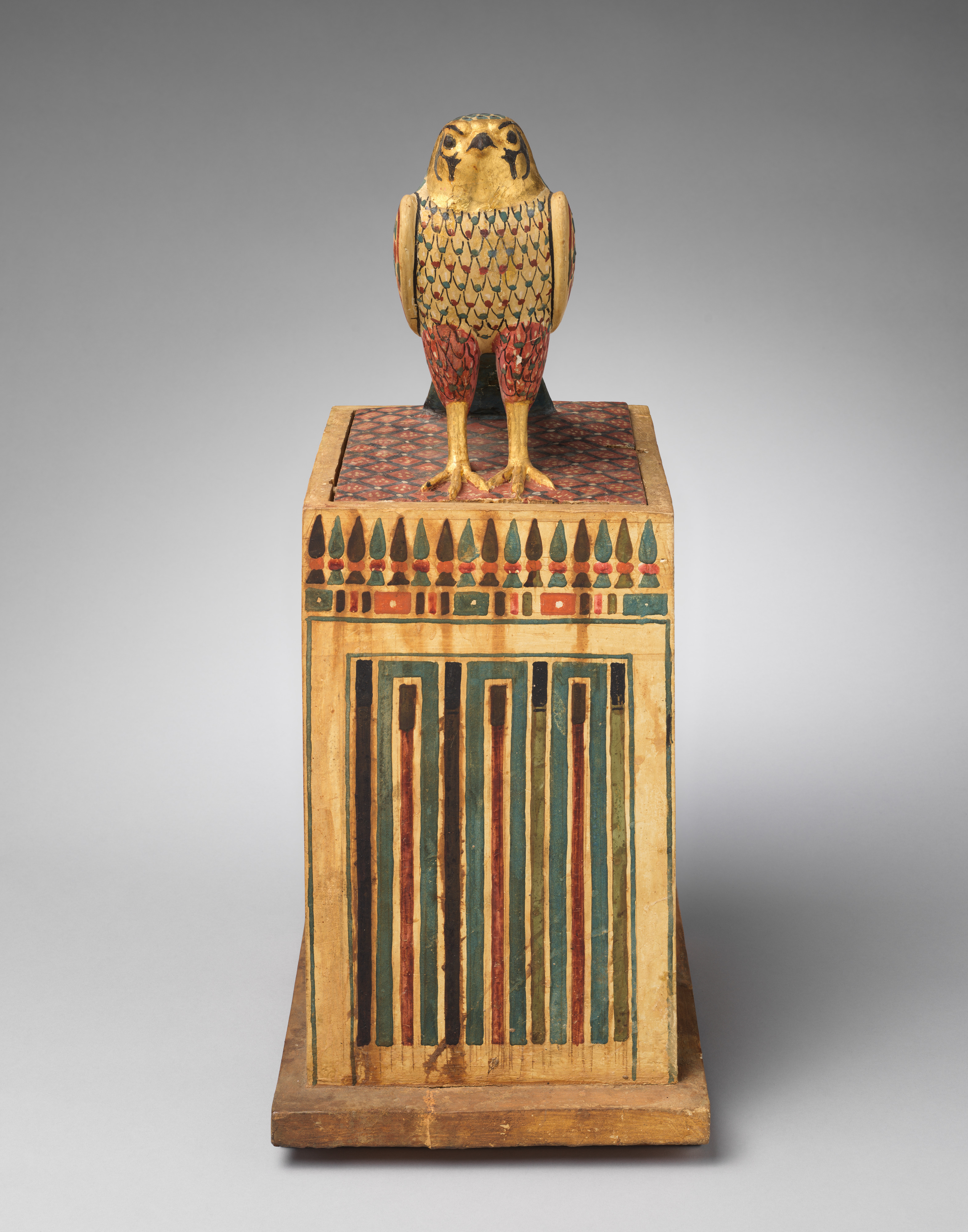 Falcon Box with Wrapped Contents - Late Period–Ptolemaic Period