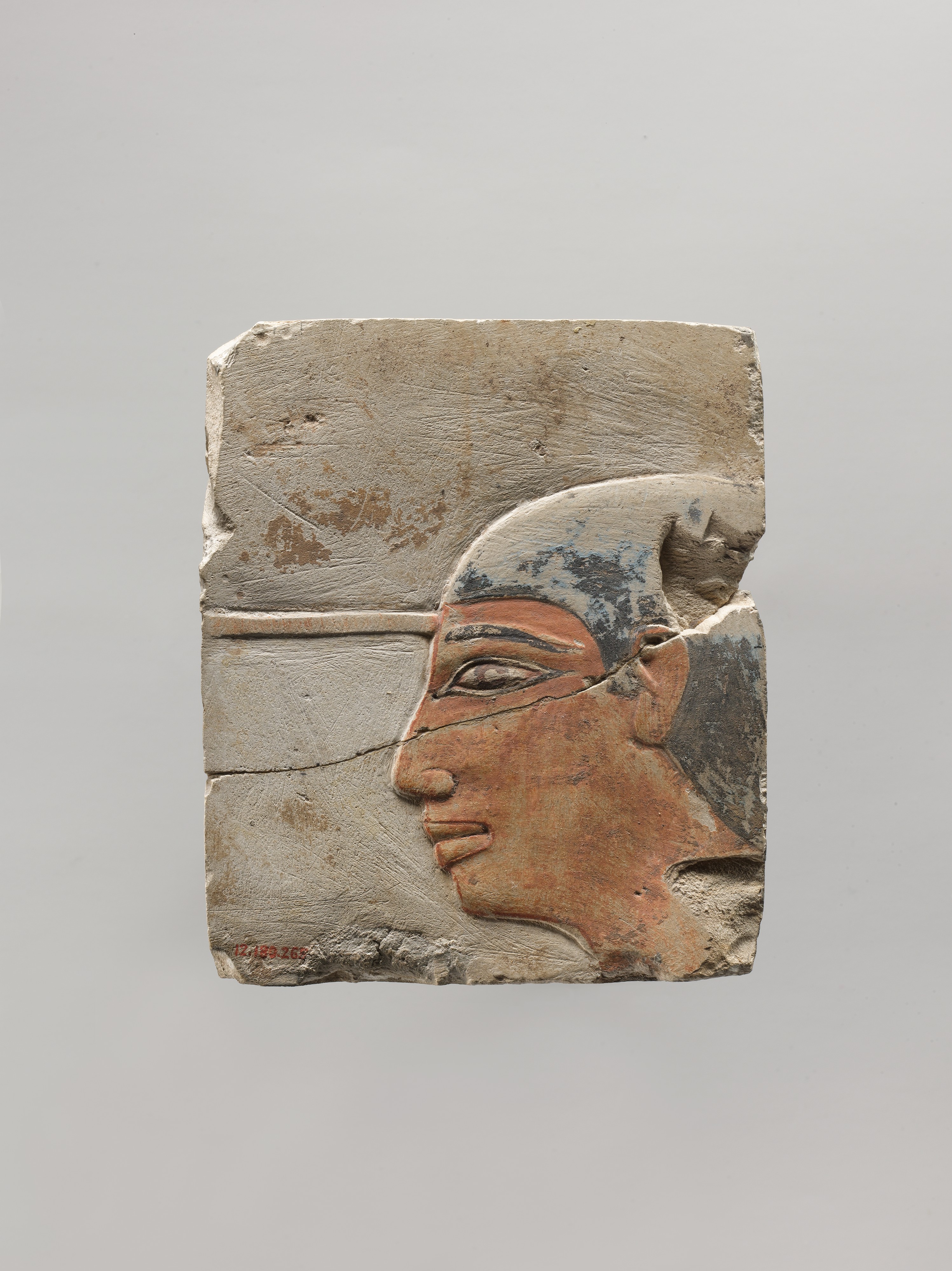 Relief depicting the head of a scribe - Middle Kingdom ...