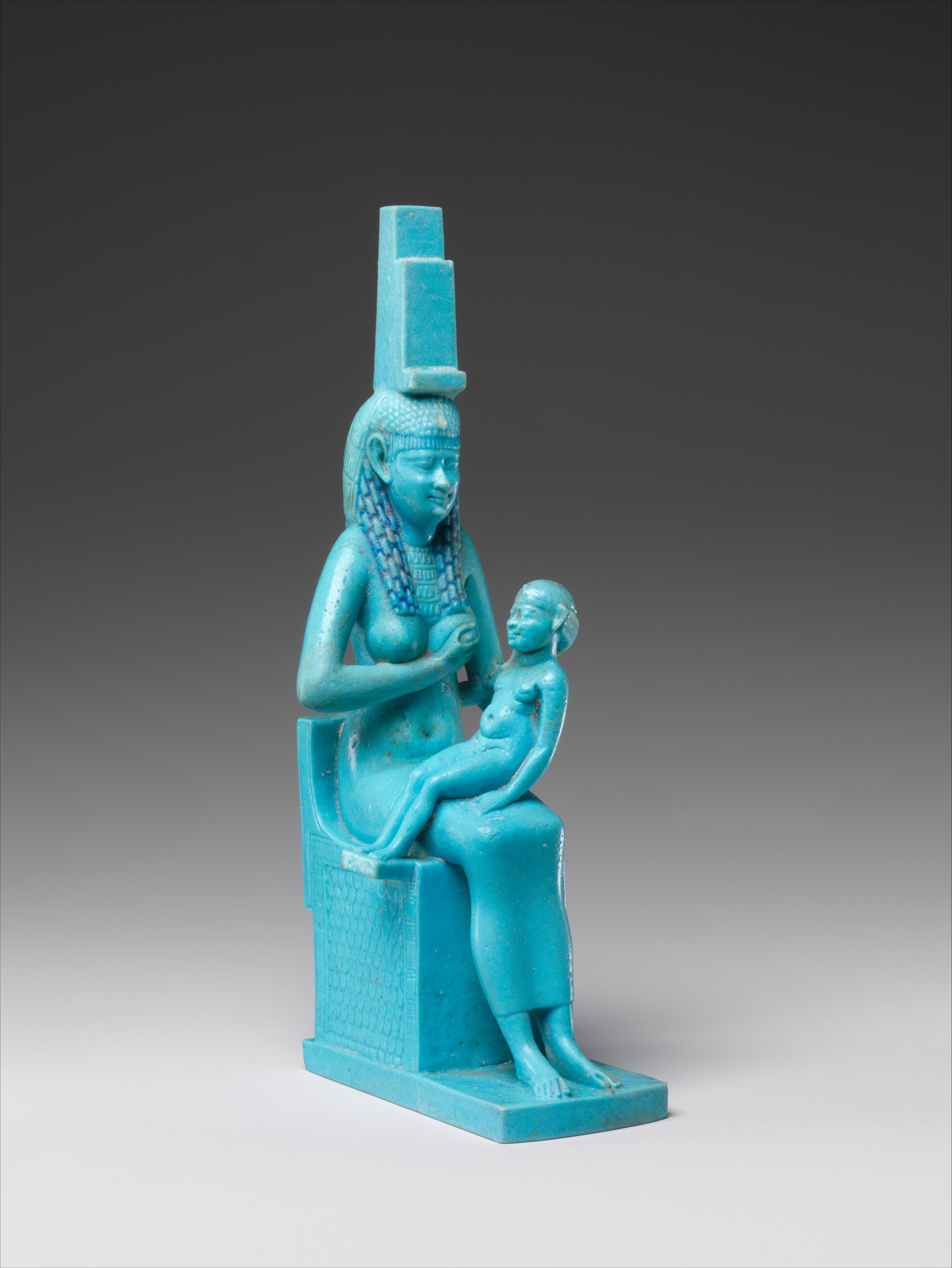Ancient Egyptian Statue Of Goddess Isis Breastfeeds Her Son Horus Made In Egypt