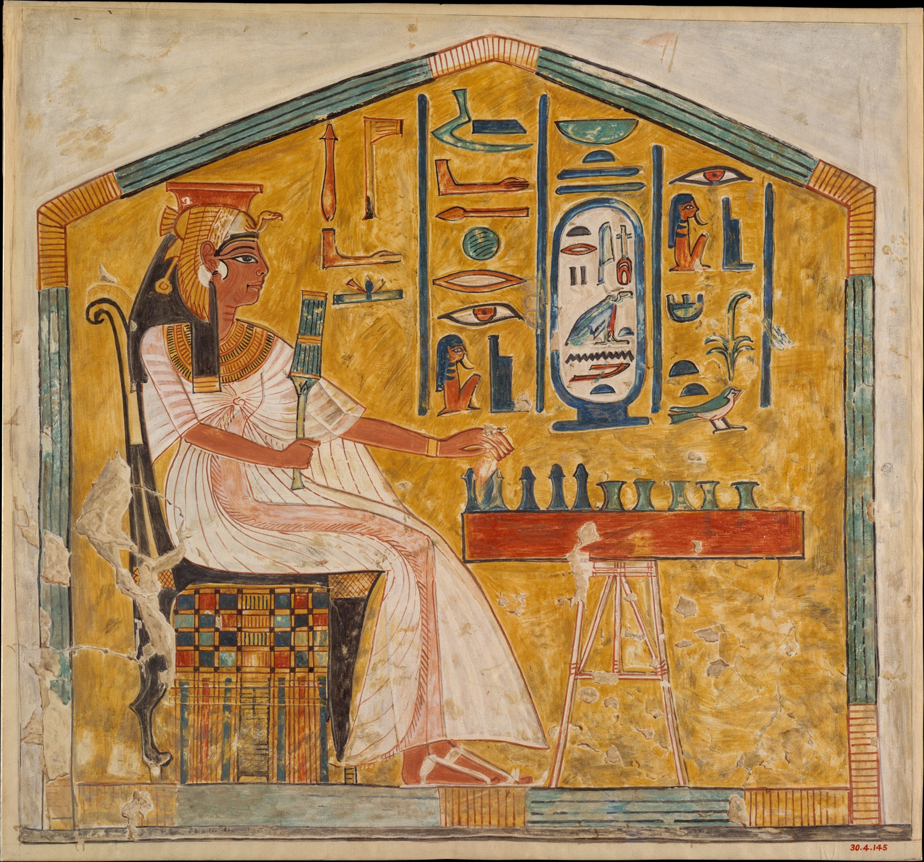 Nina de Garis Davies | Queen Nefertari Playing Senet | Original New Kingdom, Ramesside | The ...