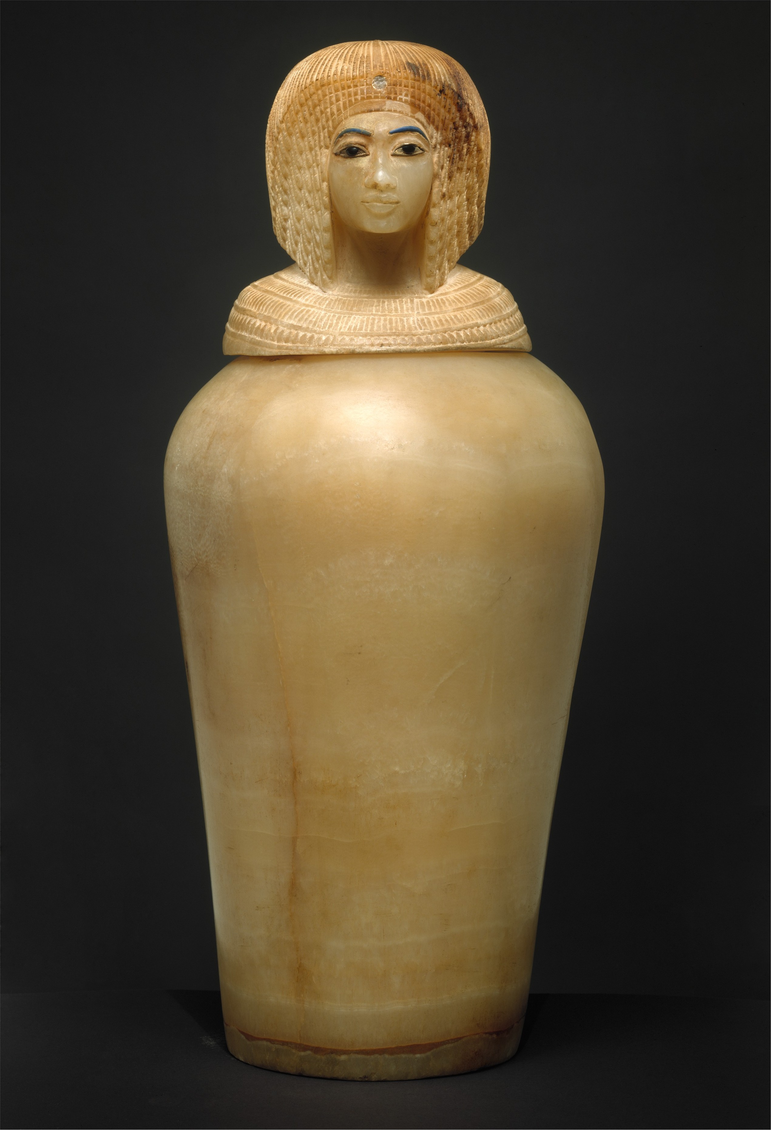 Canopic Jar 07 226 1 With A Lid In The Shape Of A Royal Woman S Head 30 8 54 New Kingdom Amarna Period The Metropolitan Museum Of Art