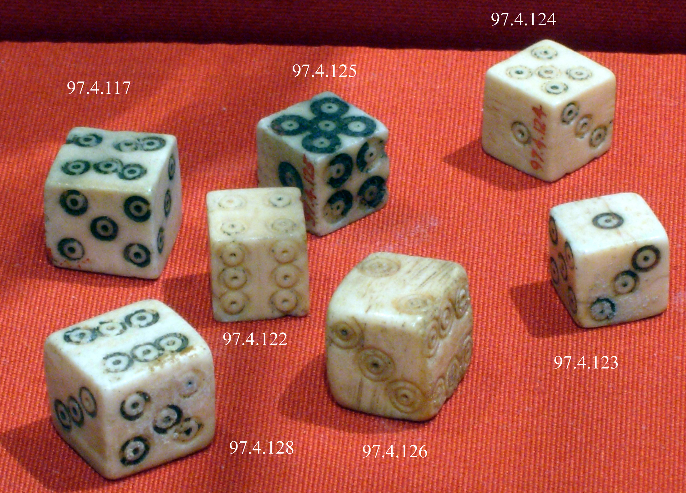 Ancient Egyptian dice, Dice from ancient Egyptian games. Lo…
