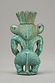 Bes-image figure, Faience, paste inlay
