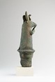 Mongoose (ichneumon) on a papyrus-shaped pillar, Bronze