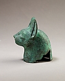 Head of a cat, Cupreous metal