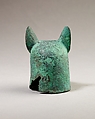 Head of a cat, Cupreous metal