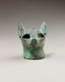 Head of a cat, Cupreous metal