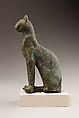 Statuette of cat, Cupreous metal