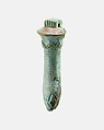 Papyrus column (wadj) amulet, Light blue faience