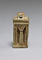 Shrine amulet of Nefertum, Faience, green