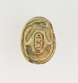Scarab Inscribed with the Throne Name of Thutmose II, Steatite (glazed)