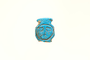 Bead, figurine (?), Hathor, Faience