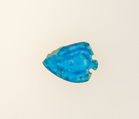 Votive Fragment, Pendant fragment, Blue faience