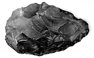 Biface, commonly referred to as a hand ax, Flint