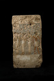 Shrine with statues and relief, Sandstone, paint
