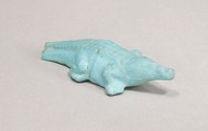 Crocodile figure, Egyptian blue