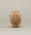 Decorated ware jar depicting spirals, Pottery, paint