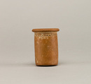 Short wavy-handled ware cylindrical jar with a scalloped line, Pottery