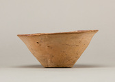 White cross-lined bowl with geometric design, Pottery, paint