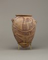 Lugged jar depicting two boats, Pottery