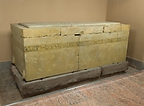 Sarcophagus of the Hathor Priestess Henhenet, Limestone, sandstone, paint