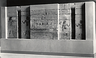 West wall of the chapel of Nikauhor and Sekhemhathor, Limestone, paint