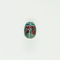 Scarab Inscribed with Blessing Related to Re, Green faience