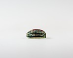 Scarab with Papyrus Plants and Signs, Green glazed steatite
