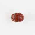 Scarab Decorated with Crossing Lines, Carnelian