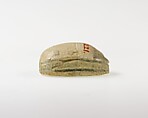 Scarab Decorated with Scrolls, Green glazed steatite