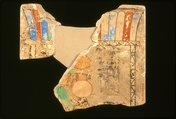 Stela fragments, Limestone, paint
