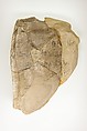 Hieratic Ostracon- see 09.184.703, Limestone, ink, paint