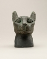 Head of a cat, Cupreous metal
