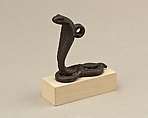 Coiled and rearing cobra, Cupreous metal