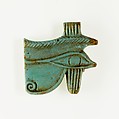 Wedjat eye amulet, Faience