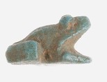 Frog amulet, Faience
