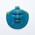 Amulet of the Head of Bes, Faience