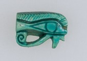 Stamp Seal in the Shape of Wedjat-Eye, Steatite (glazed)