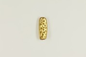 Bead with figure of a goddes (Aphrodite Anadyomene?), glass, gold foil