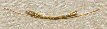 String of 23 Beads, Gilt glass
