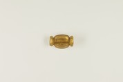 Bead, glass, gold foil