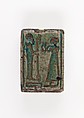 Amuletic plaque of Paser, the Vizier of Seti I and Ramesses II, Paser (vizier under Seti I and Ramesses II), Glazed steatite