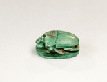 Scarab Inscribed with the Throne Name of Ahmose, Steatite, glazed